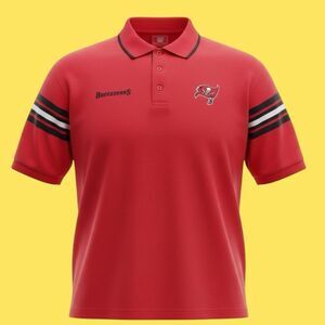 VF Imagewear NFL Tampa Bay Buccaneers Men's Polo Shirt XL Red Short Sleeve